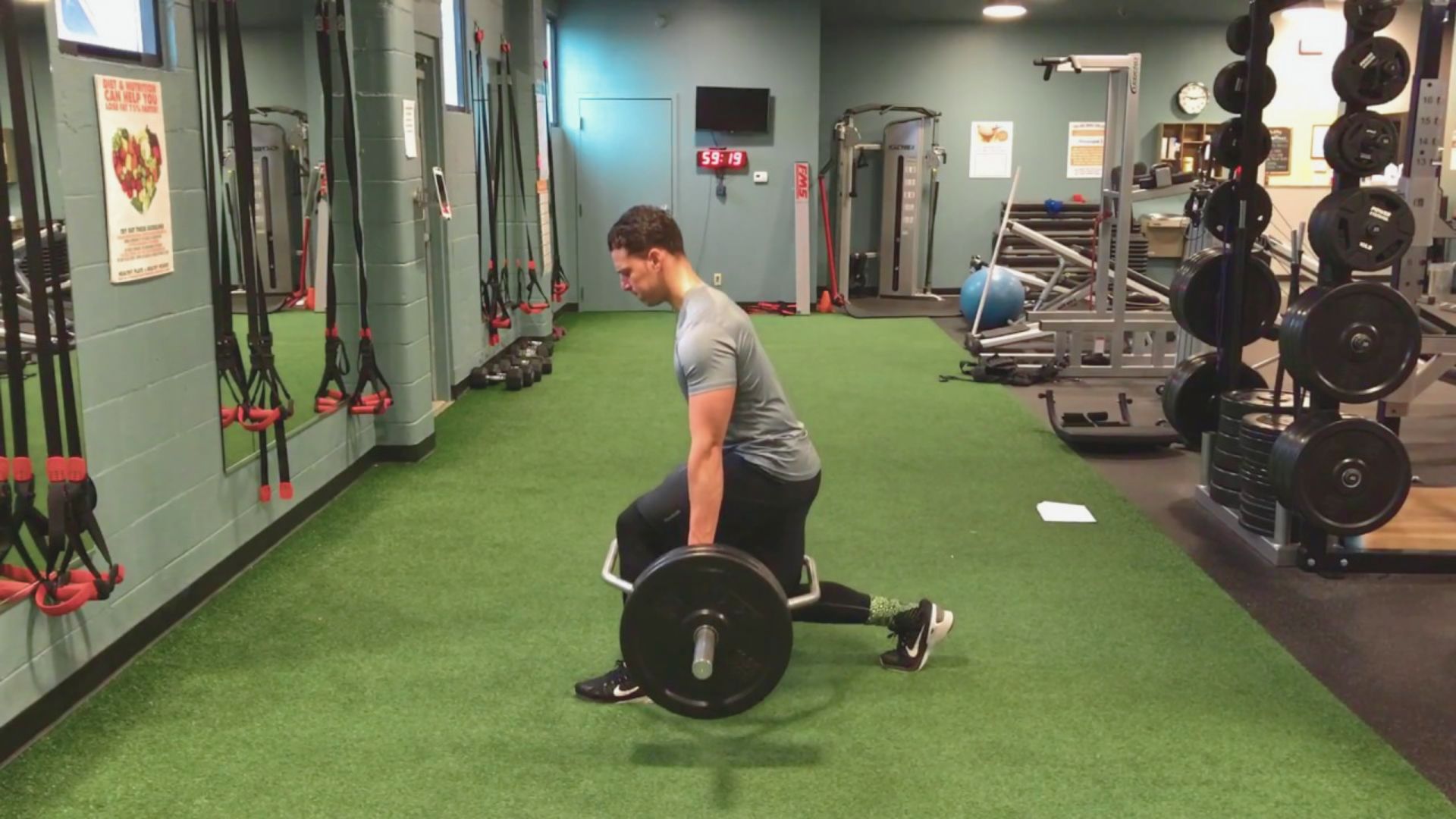 Open Trap Bar Split Squat