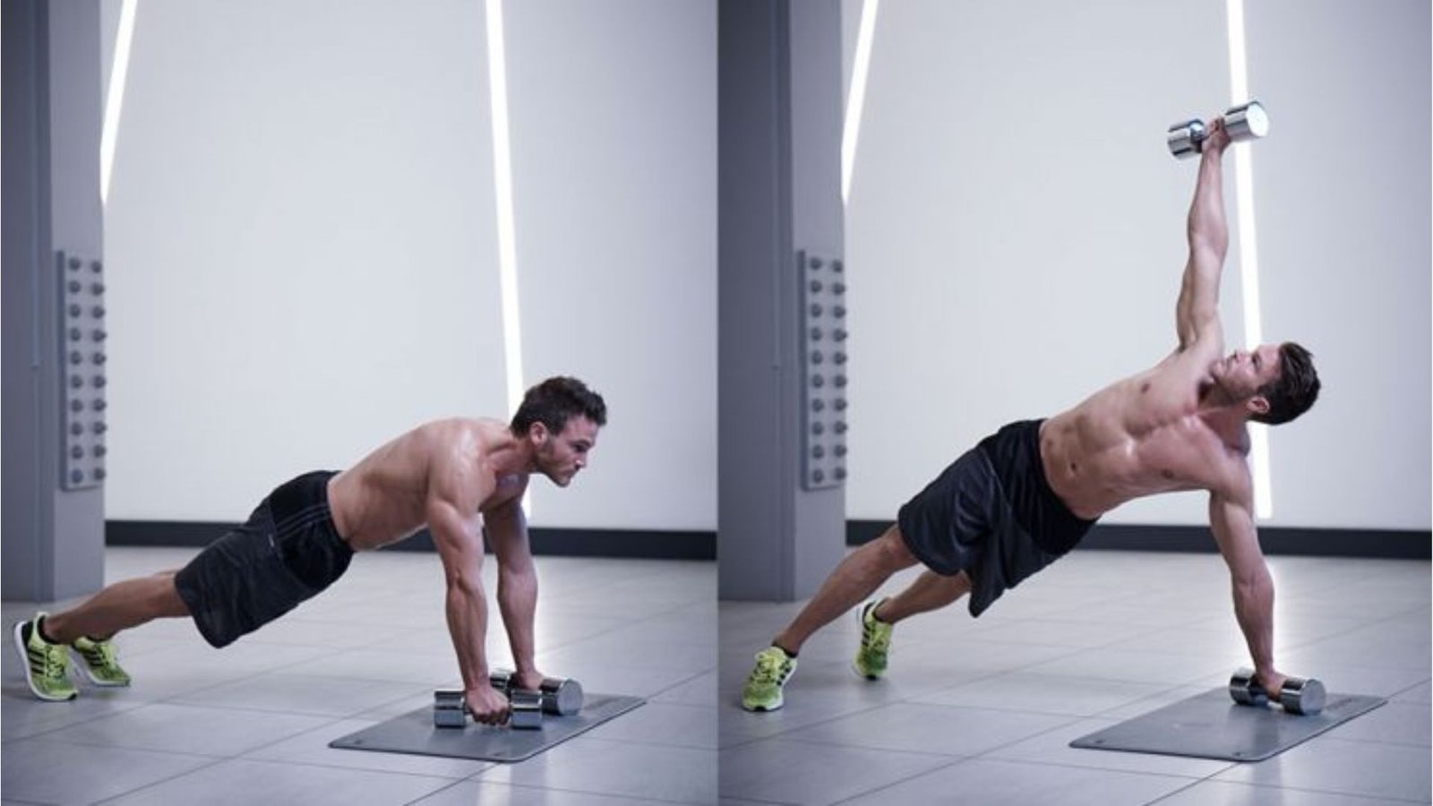 Dumbbell T Push-Ups
