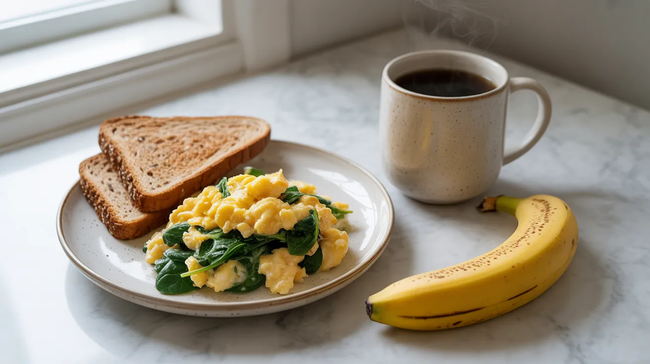 Breakfast (550 calories, 35g protein)