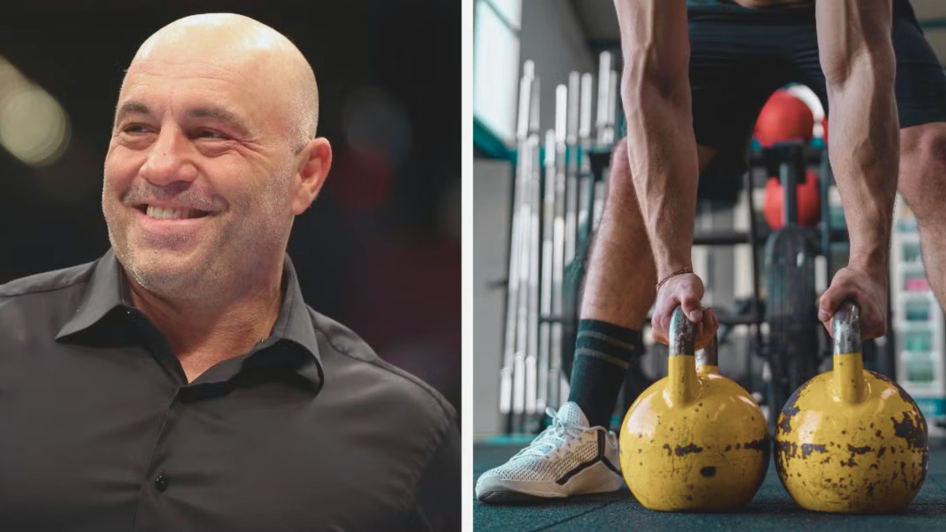 A man lifting weights in one image and a smiling man in another, showcasing strength and positivity.