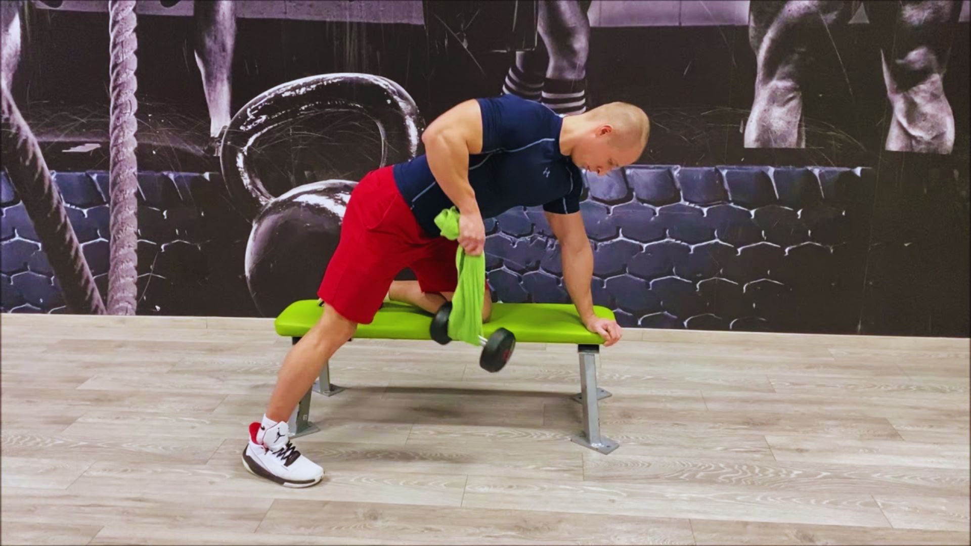 Towel Grip Dumbbell Holds