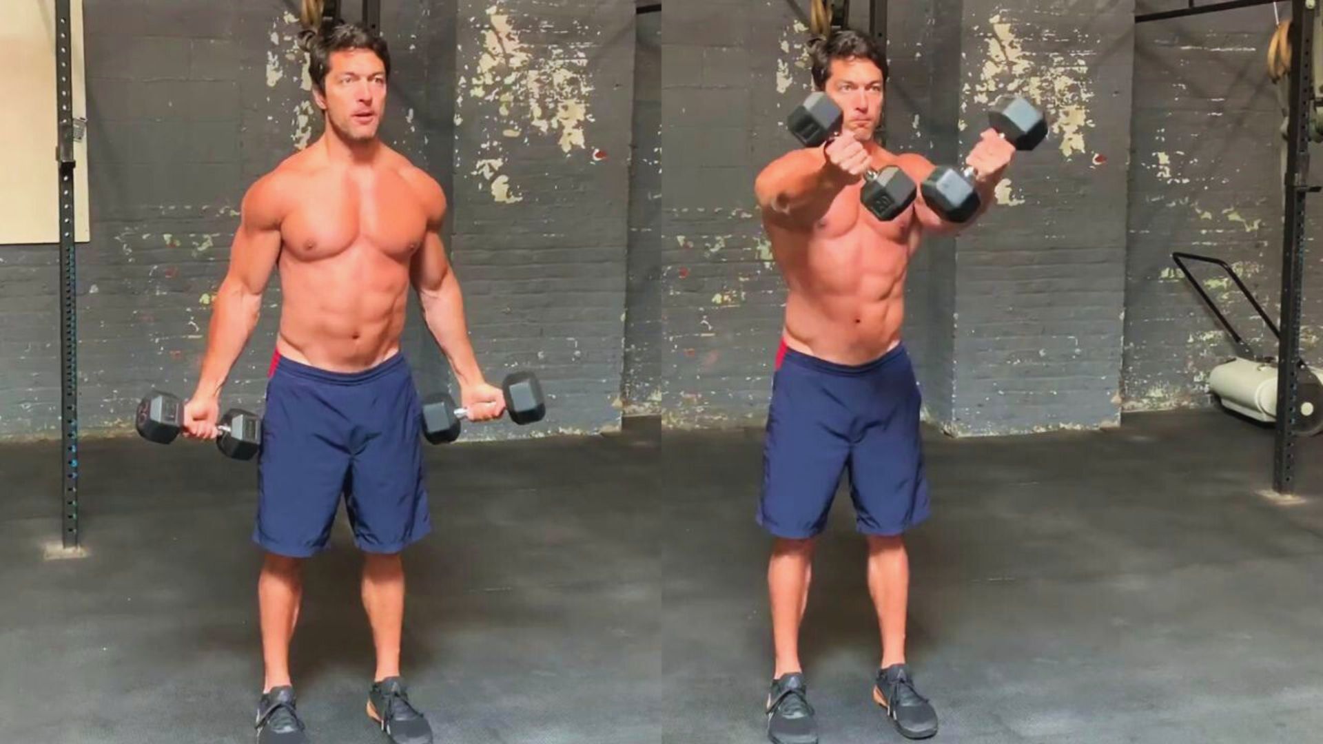 Standing Dumbbell Upward