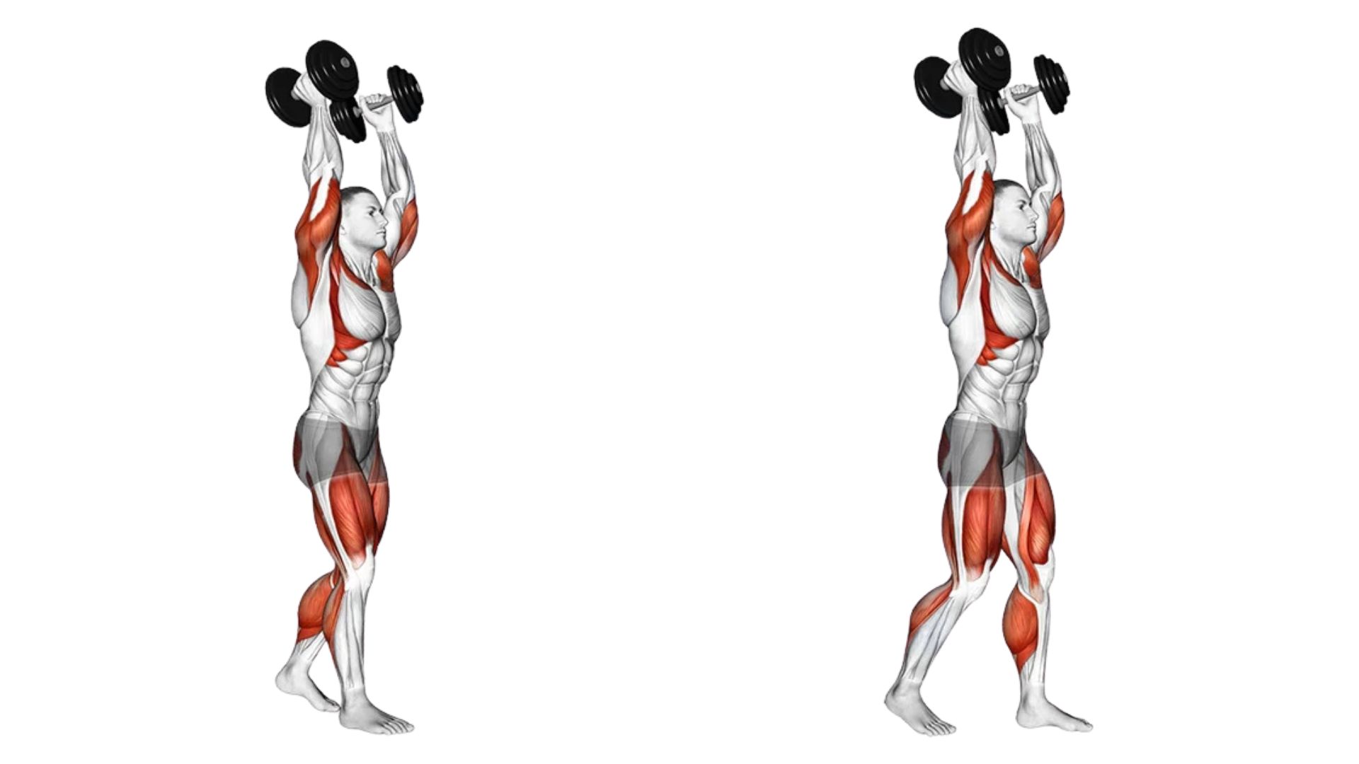 Two images of a man lifting weights, showcasing his strength and focus during the workout.