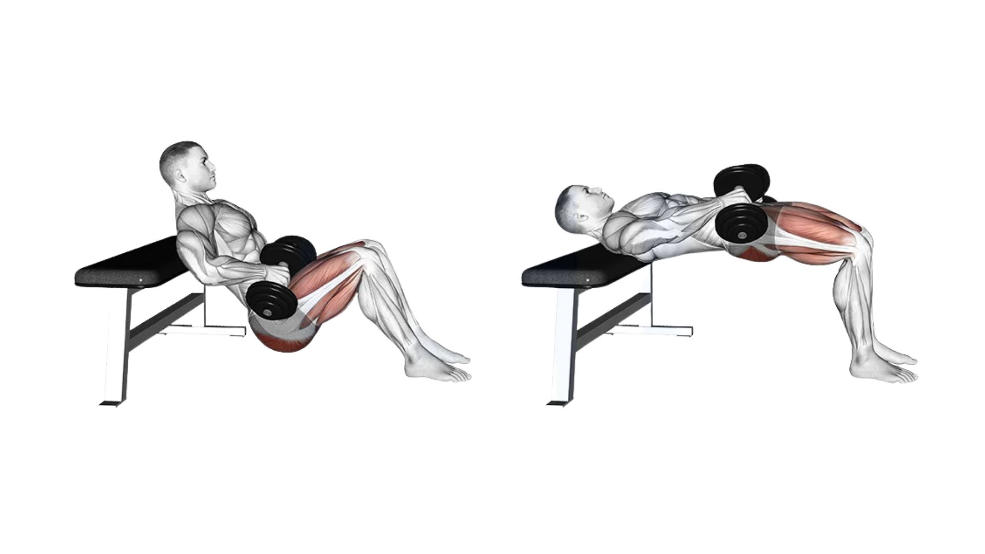 Two images of a man performing sit-ups, showcasing different stages of the exercise for fitness demonstration.