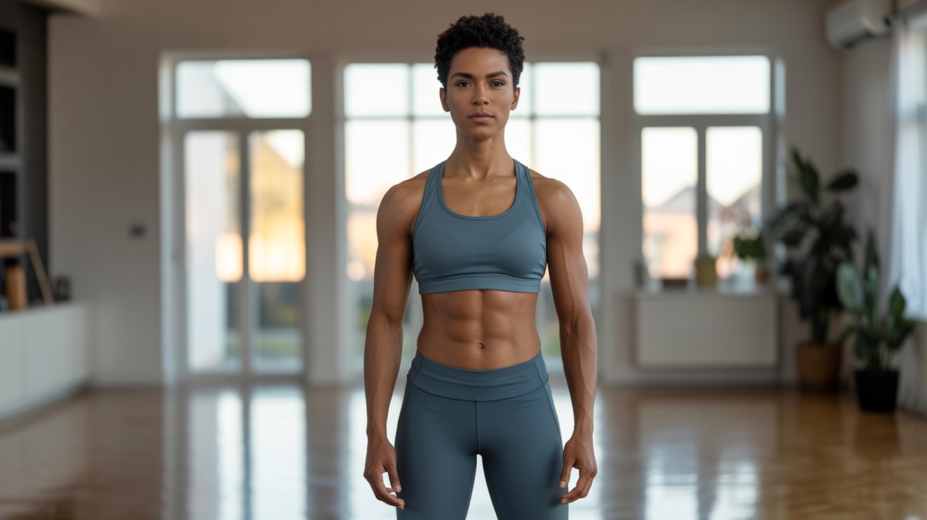 Confident posture after weight loss making a person appear taller.