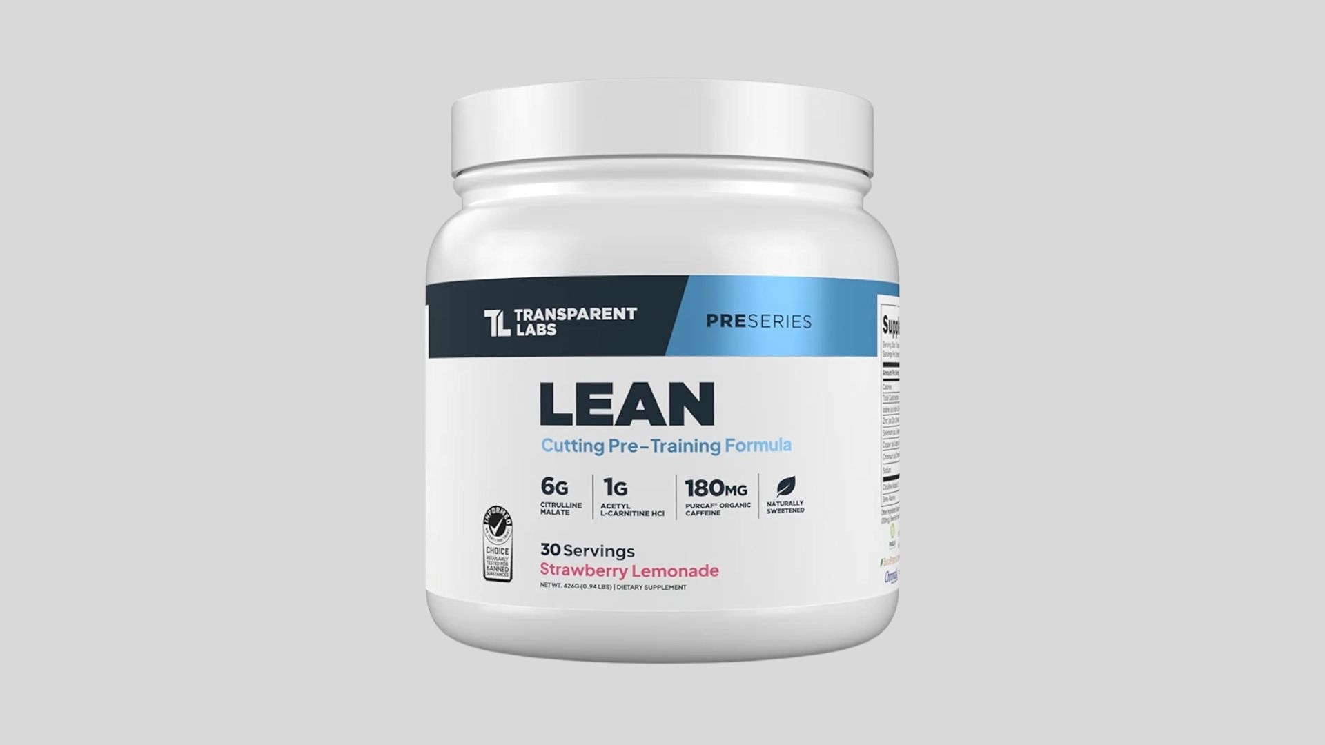 “Transparent Labs LEAN Pre-Workout “ is one of the best Pre Workout For Weightloss.