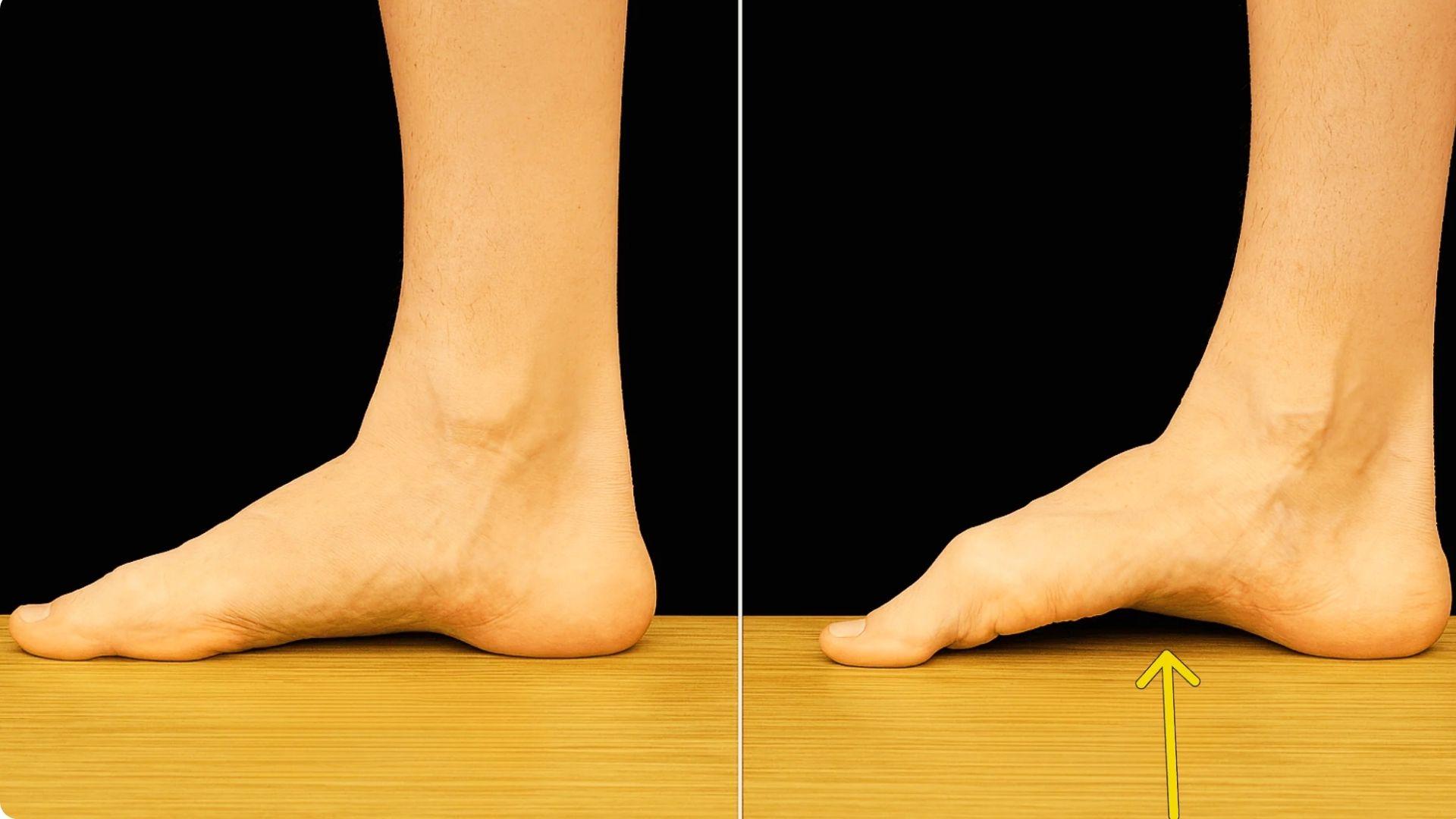 Demonstration of how to do the Arch lift short foot exercise improving foot strength and arch control