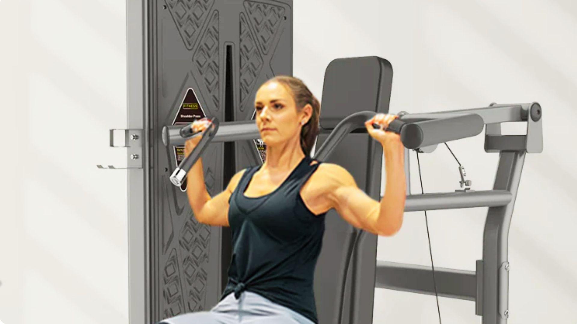 Machine shoulder press exercise for beginner-friendly shoulder strengthening