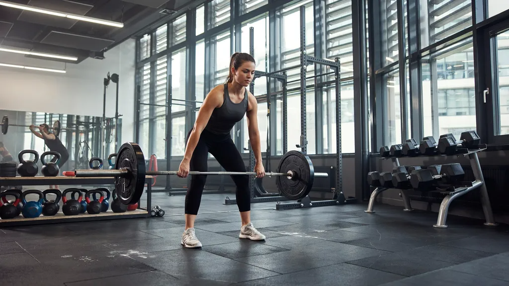 Equipment commonly used for performing B Stance RDLs.