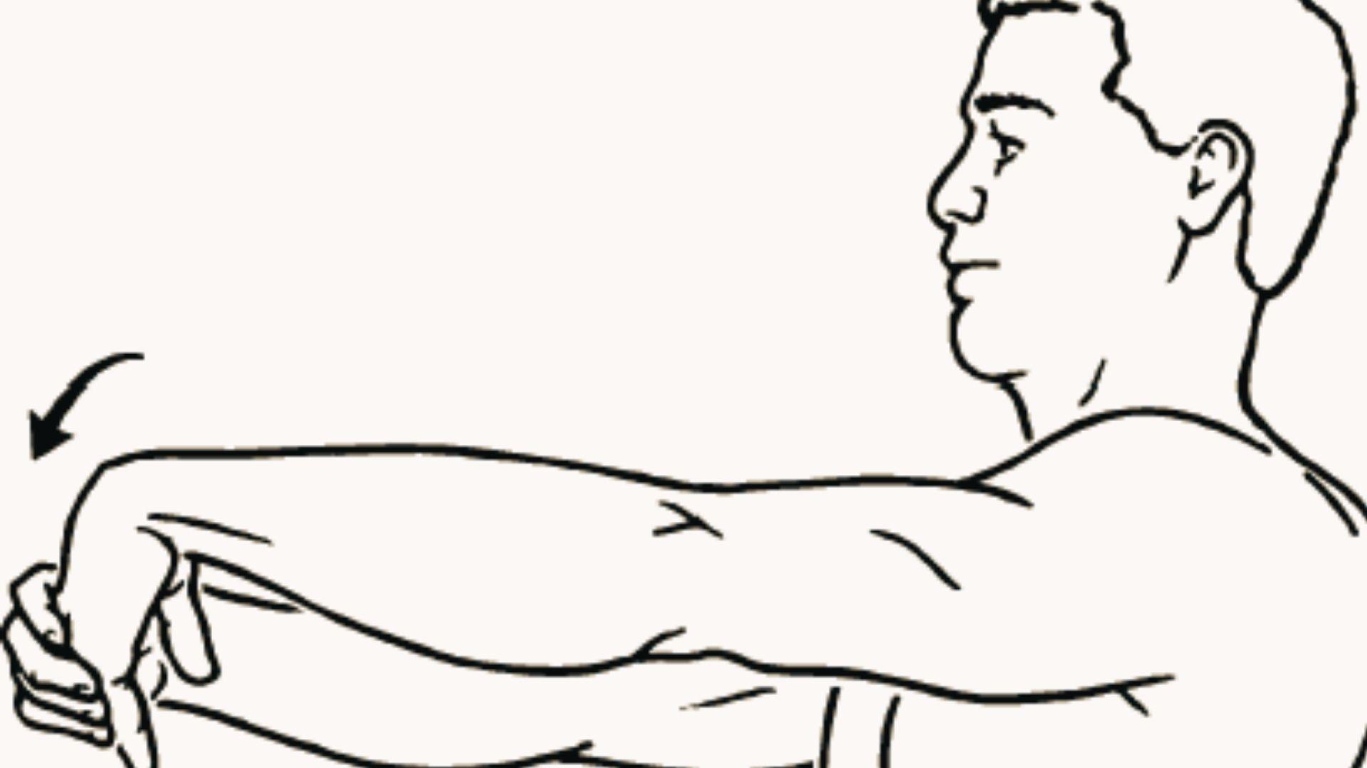 Close-up of left hand palm down with thumb touching tip of middle finger, other fingers extended, showing opposition