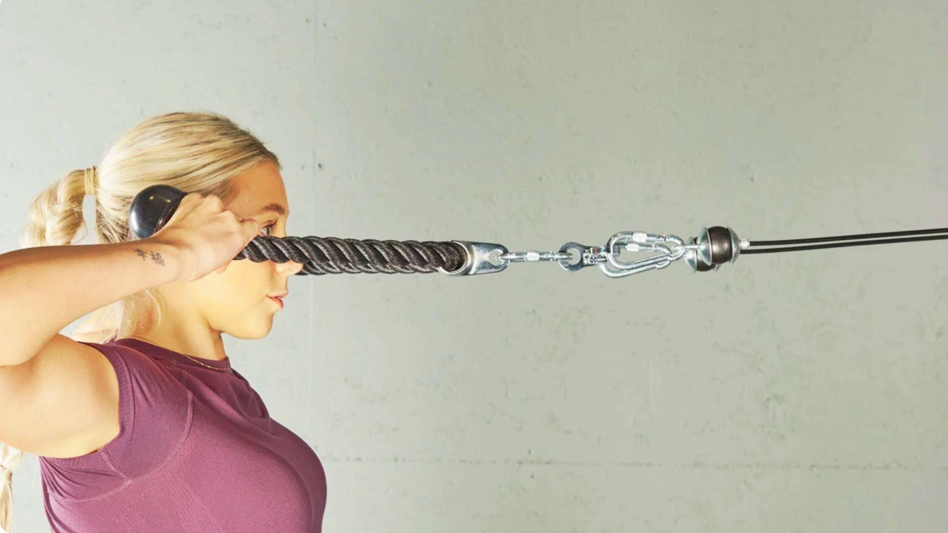 Cable face pull exercise for rear deltoids and shoulder stability improvement