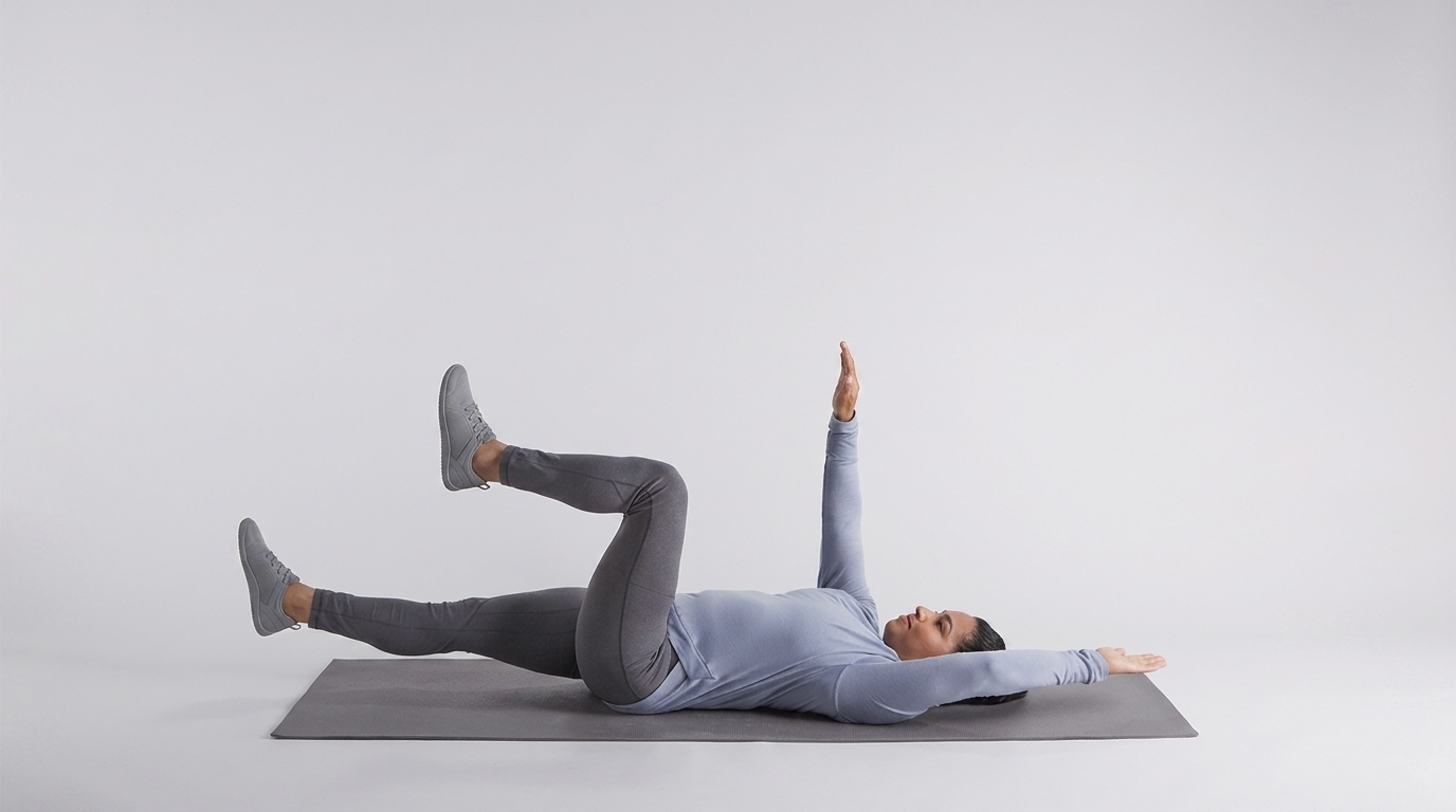 Person learning where the SI joint is located trying home stretches.