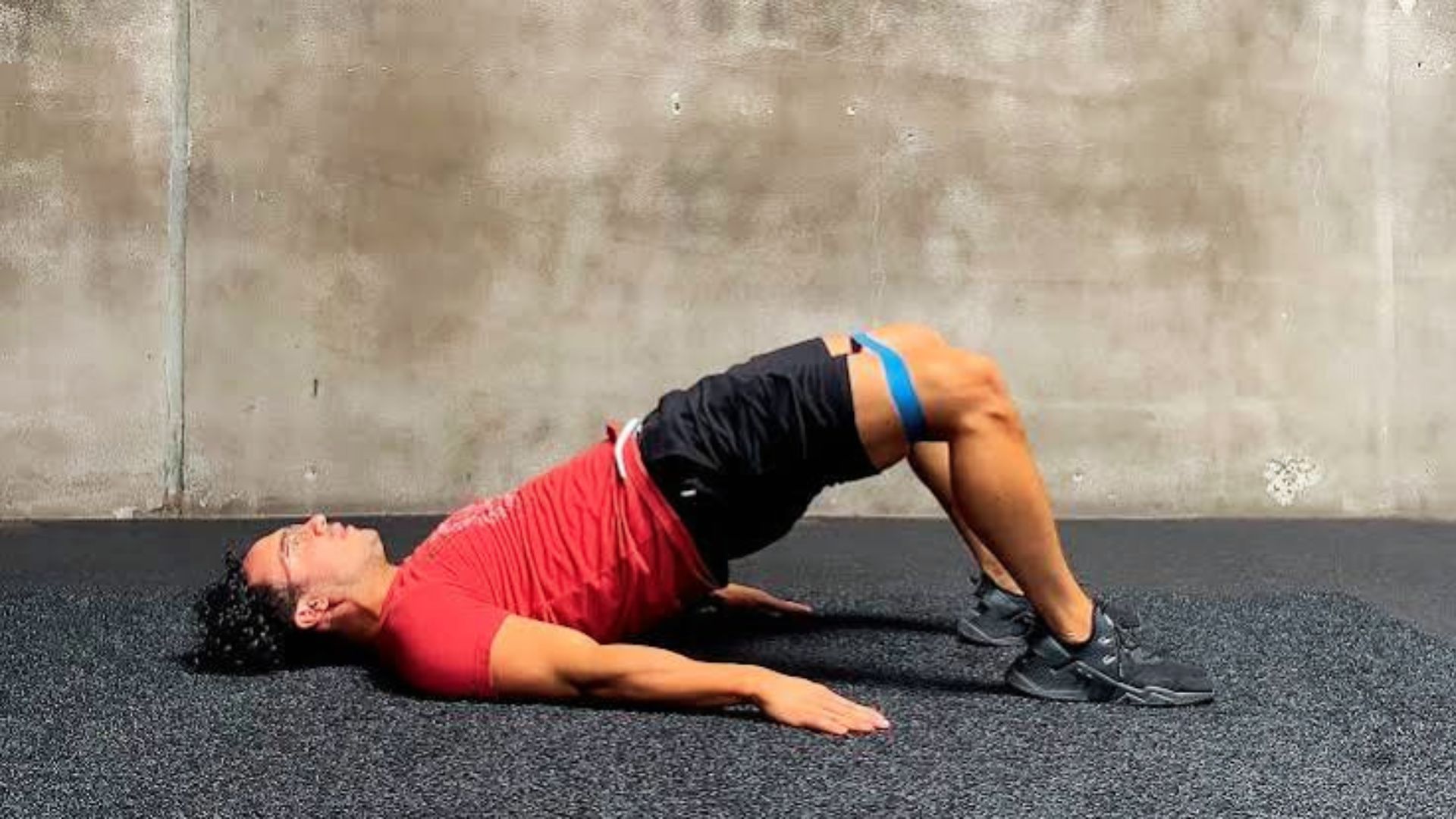 Banded Glute Bridges is one of the Best Upper Glute Exercises