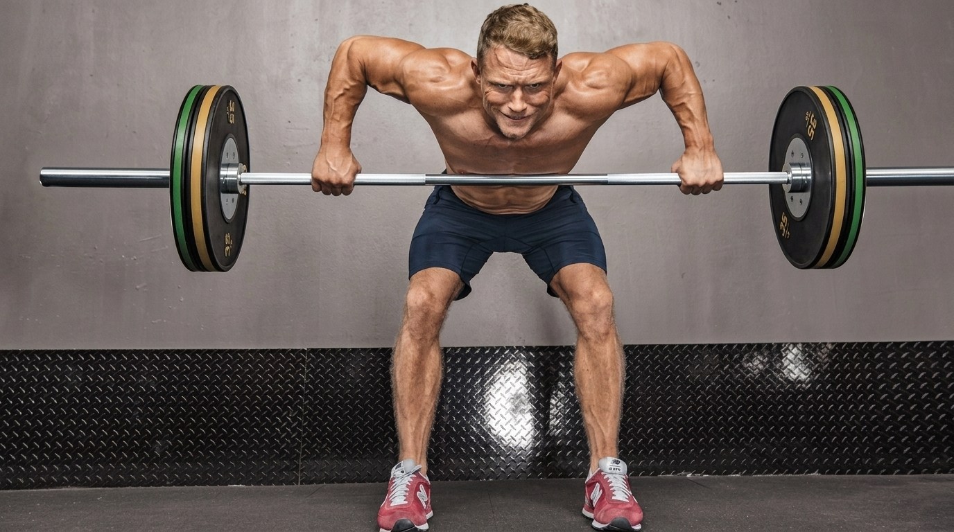 Correct rowing path toward the upper chest.
