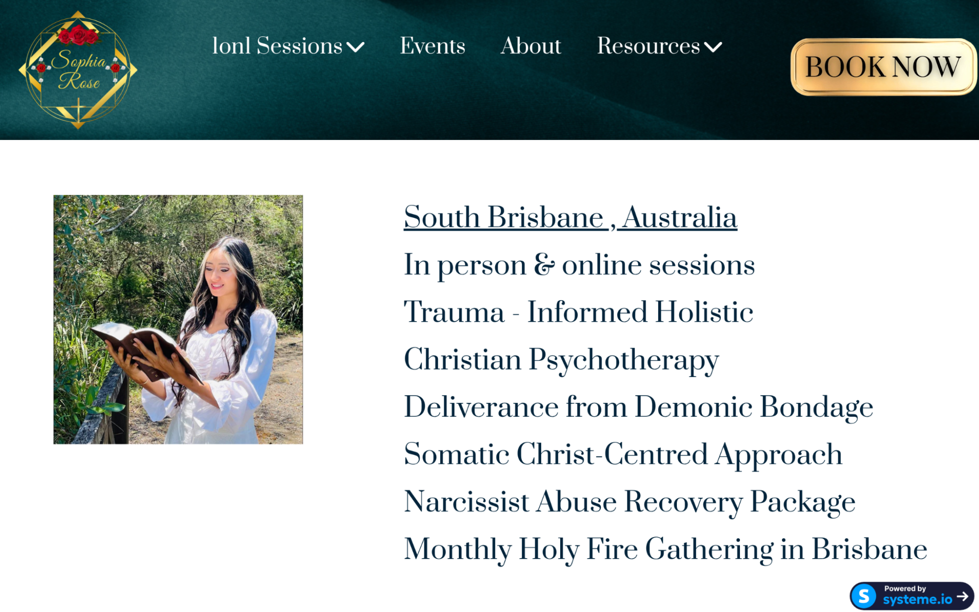 Sophia Rose Temple - Best for Trauma-Informed Holistic Christian Psychotherapy and Somatic Healing